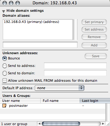 Domain Settings